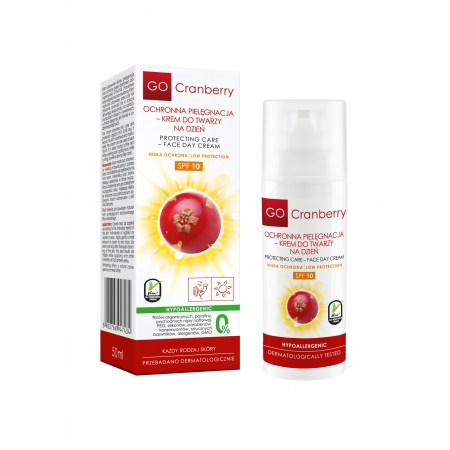 Ochronna Pielęgnacja - Krem do twarzy na dzień  SPF 10 GoCranberry 50 ml