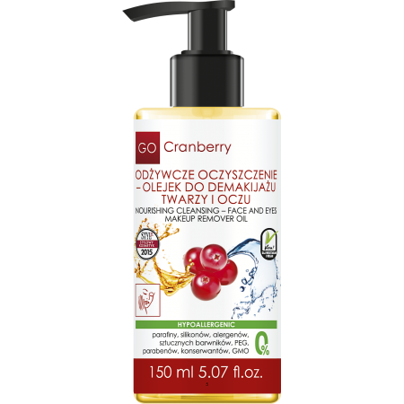 Odżywcze Oczyszczenie – Olejek do Demakijażu Twarzy i Oczu GoCranberry 150 ml