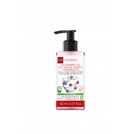 Micelarny Żel Do Mycia Twarzy i Demakijażu GoCranberry 150 ml