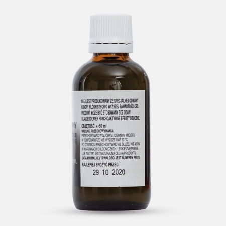 Olej konopny 50ml (CBD występuje naturalnie w roślinie)