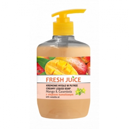 Fresh Juice - Kremowe mydło - Mango & Carambola - z olejkiem kameliowymj, 460ml