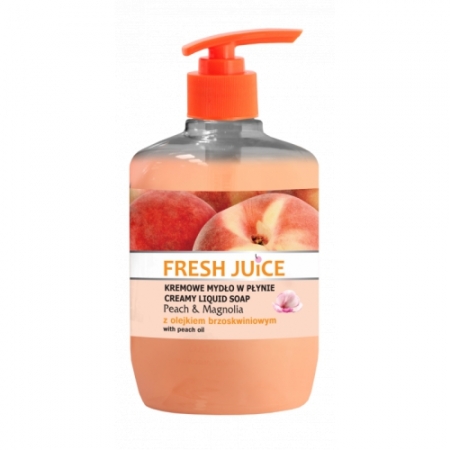 Fresh Juice - Kremowe mydło - Peach & Magnolia - z olejkiem brzoskwiniowym, 460ml