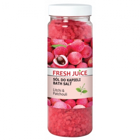 Fresh Juice - sól do kąpieli, litchi & patchouli, 700g