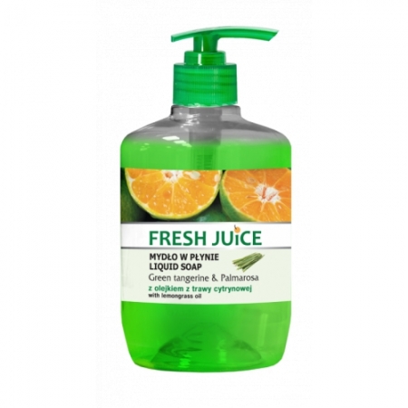 Fresh Juice - Kremowe mydło - Green tangerine & Palmarosa - z olejkiem z trawy cytrynowej, 460ml