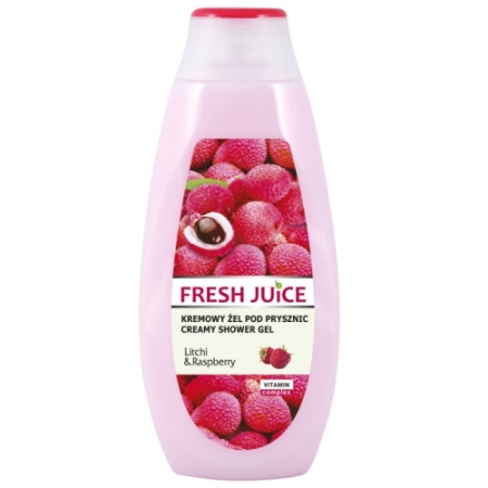 Fresh Juice - kremowy żel pod prysznic, litchi & raspberry, 400 ml