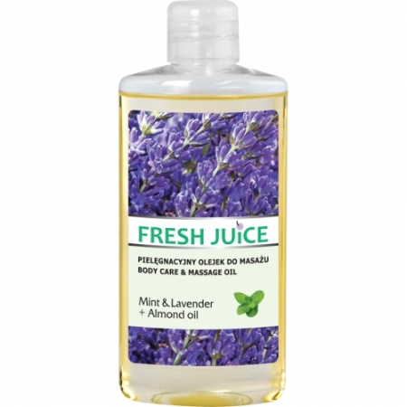Fresh Juice - Pielęgnacyjny olejek do masażu - Mint & Lavender + Almond oil, 150ml