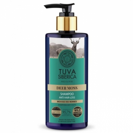 Bio – szampon pobudzający wzrost włosów Deer Moss Tuva Siberica 300 ml